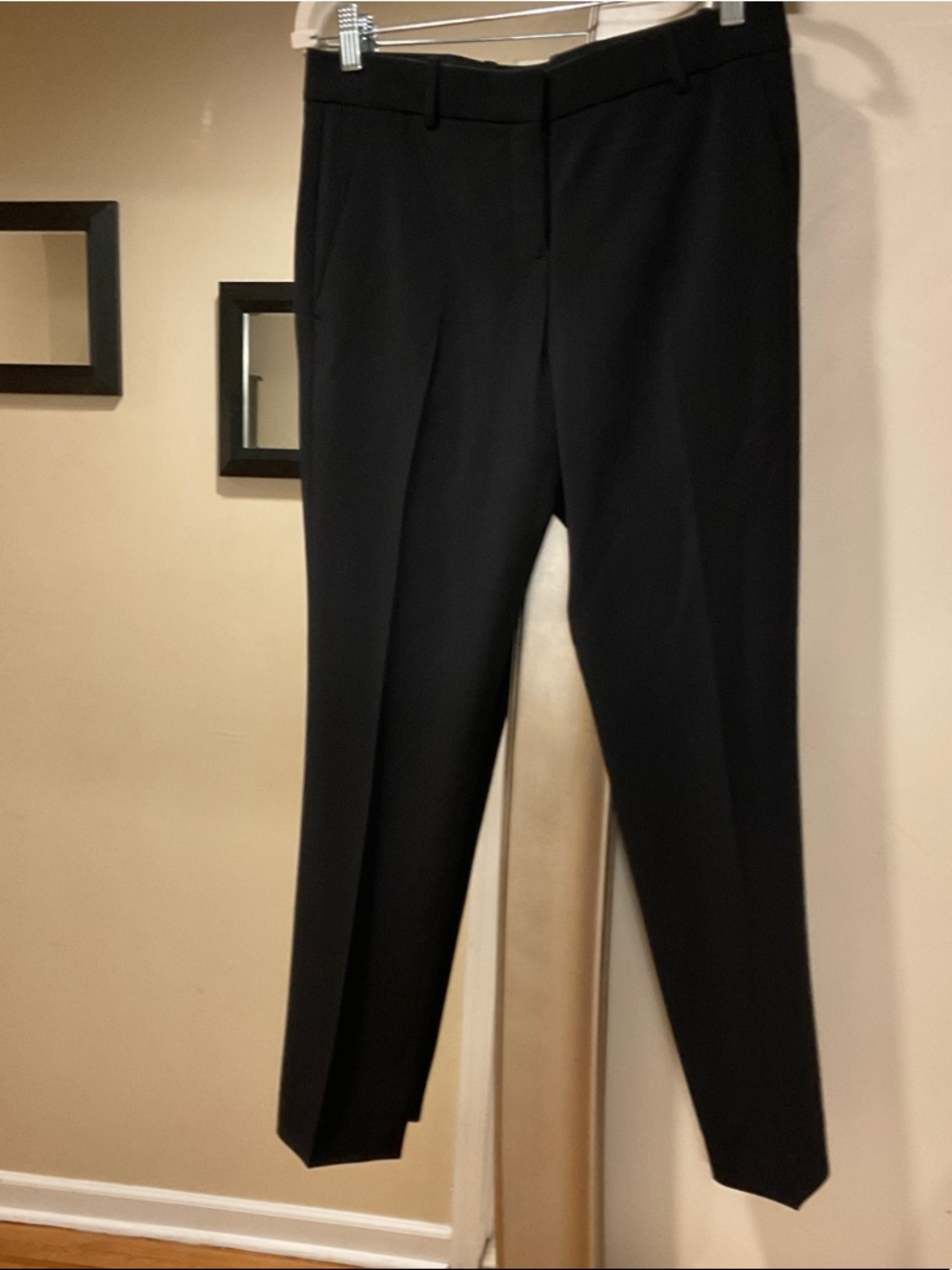 Theory Black Straight-Leg Dress Pants